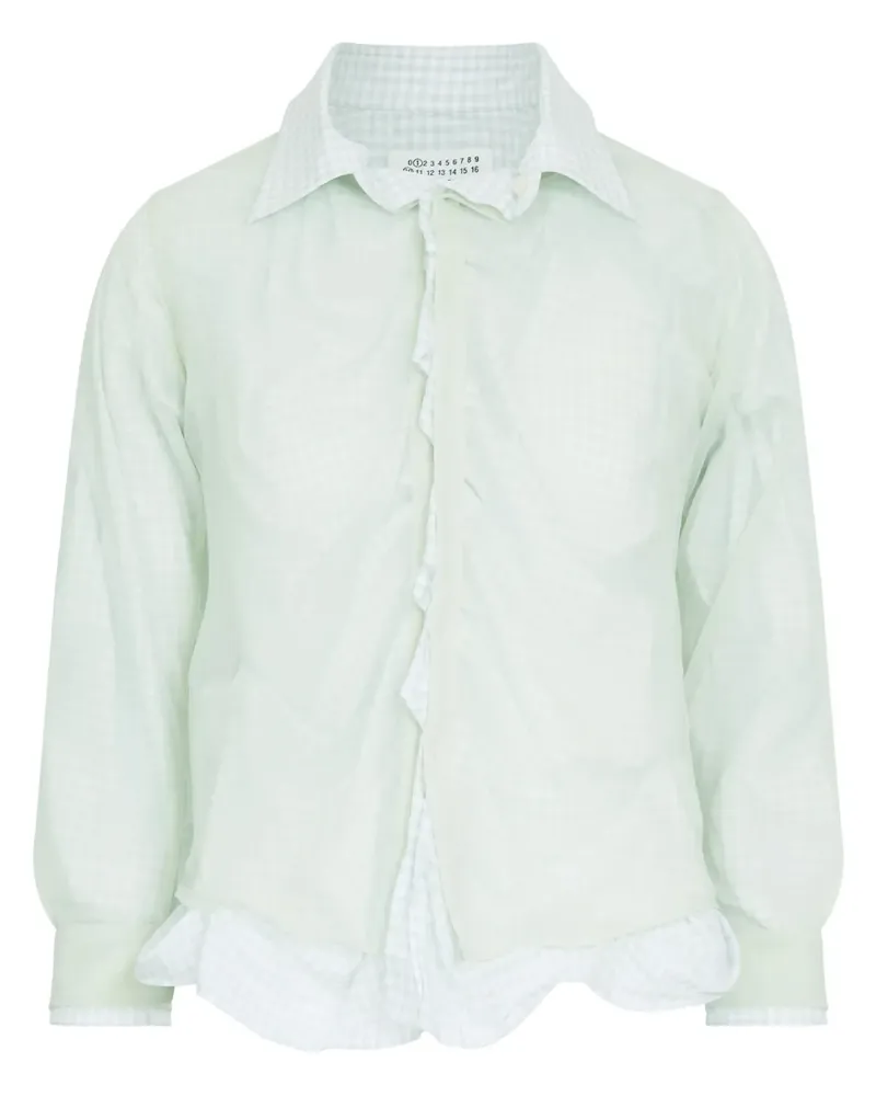 Maison Margiela Hemd im Layering-Look - Grün Grün