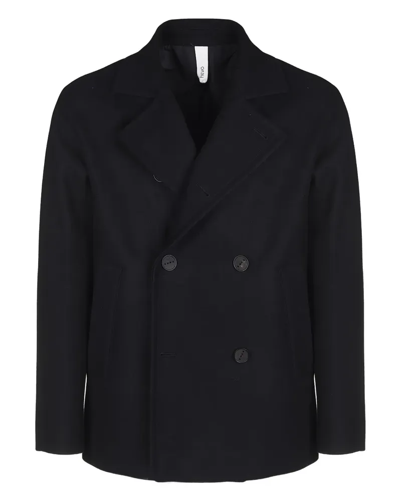 Hevò Doppelreihiger Mantel - Schwarz Schwarz
