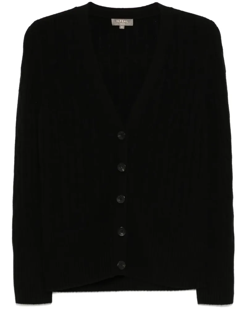 N.Peal Clara Cardigan - Schwarz Schwarz