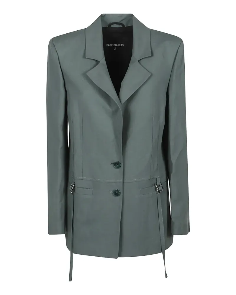 Patrizia Pepe buckle-detail blazer - Grün Grün