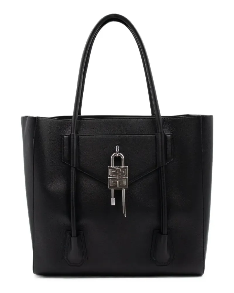 Givenchy Mittelgroßer Antigona Soft Lock Tote Bag mit Schloss - Schwarz Schwarz