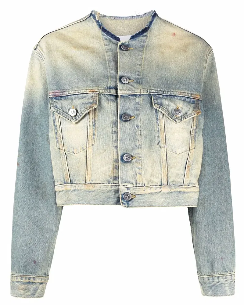 Maison Margiela Jeansjacke mit Distressed-Effekt - Blau Blau