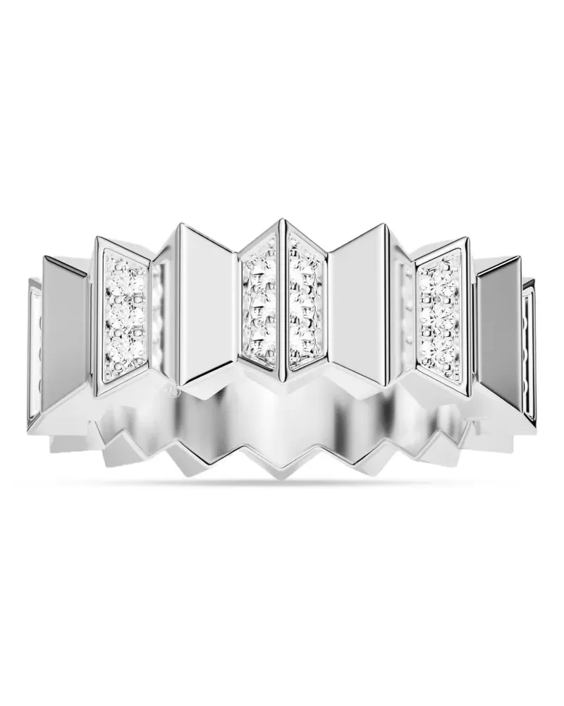 APM Monaco Up and Down XL crystal-embellished ring - Silber Silber