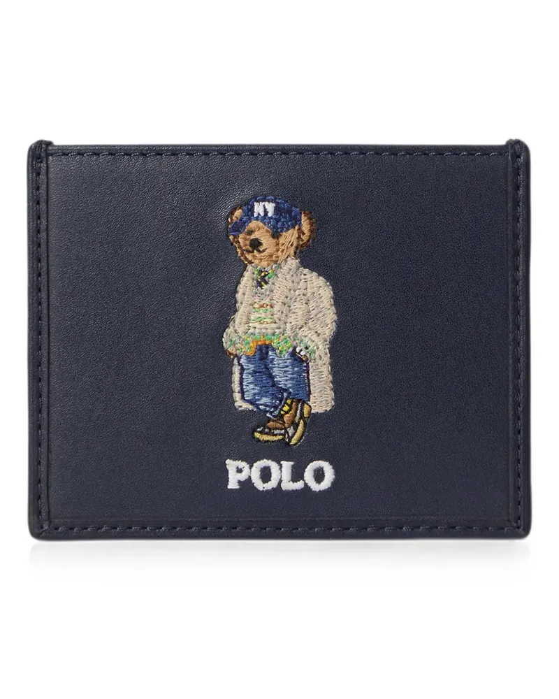 Ralph Lauren Polo Bear Kartenetui aus Leder - Blau Blau