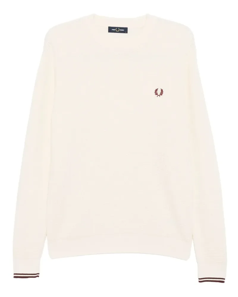 Fred Perry Pullover mit Logo-Stickerei - Nude Nude