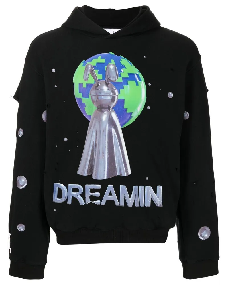 Natasha Zinko Dreamin Hoodie mit Cut-Outs - Schwarz Schwarz