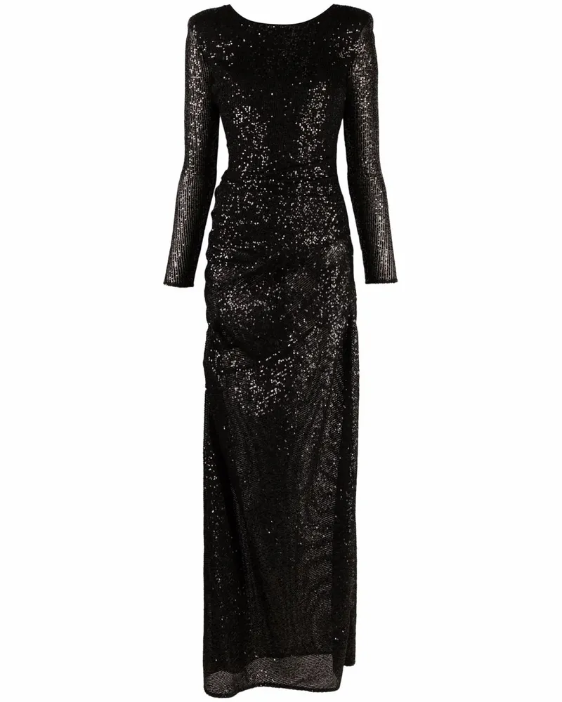 Elisabetta Franchi Oberteil mit Pailletten - Schwarz Schwarz