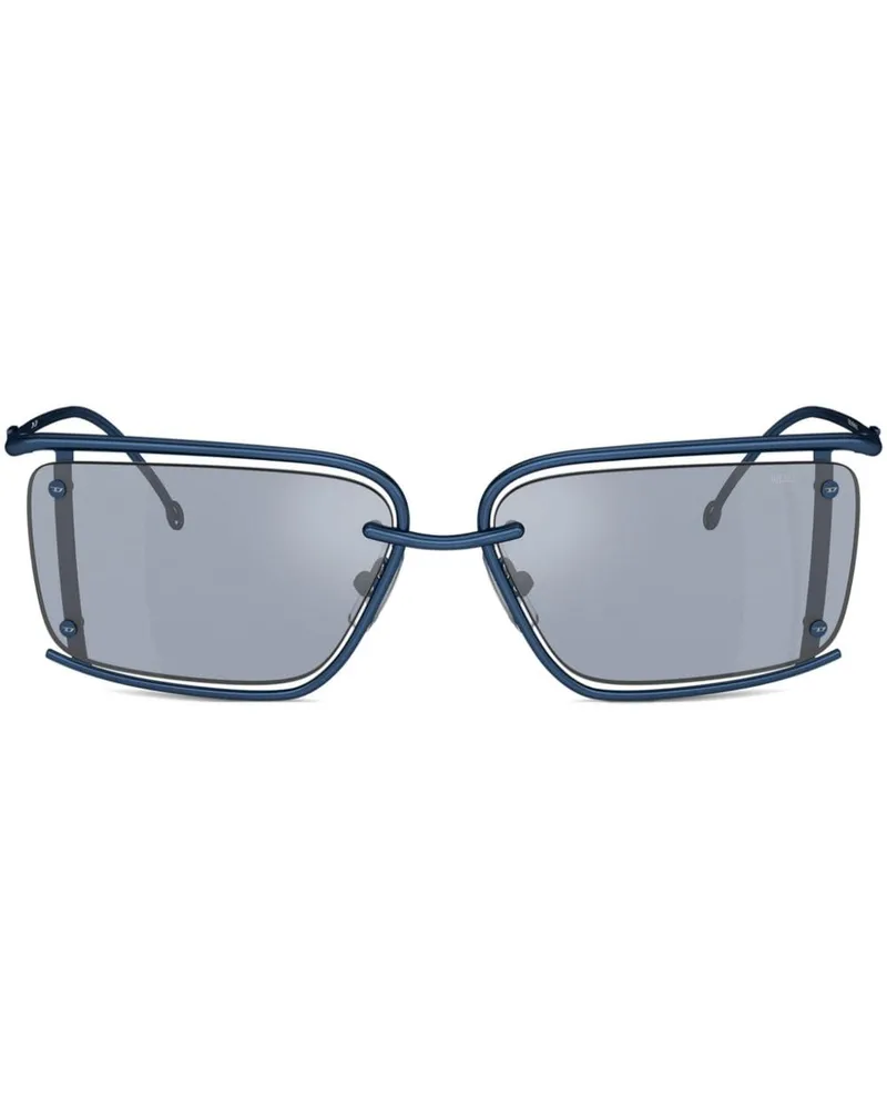 Diesel 0DL1002 Sonnenbrille mit eckigem Gestell - Blau Blau