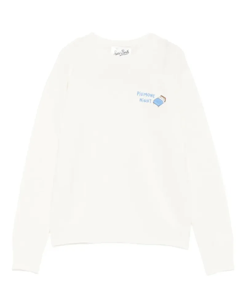 MC2 Saint Barth Bestickter Pullover - Weiß Weiß