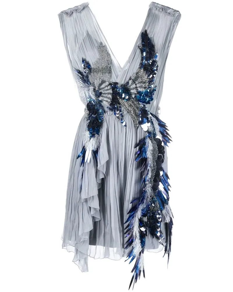 Alberta Ferretti Kleid mit Pailletten - Grau Grau