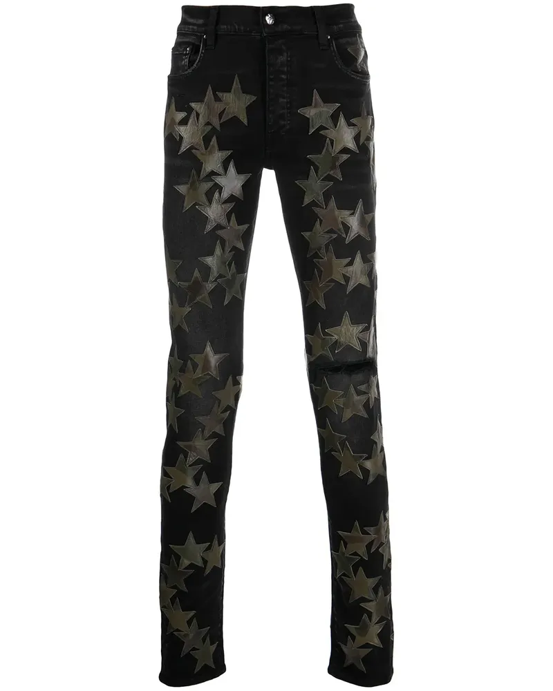 Amiri Skinny-Jeans mit Stern-Patch - Schwarz Schwarz