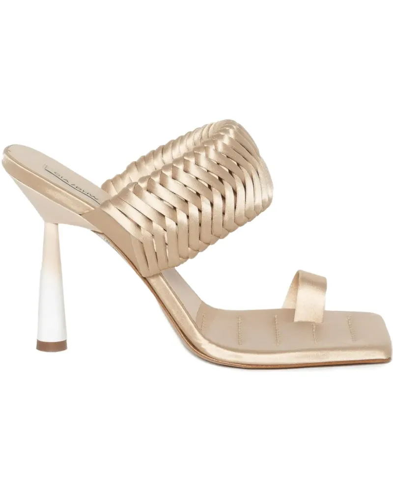 Gia Borghini Rosie woven heeled sandals - Nude Nude