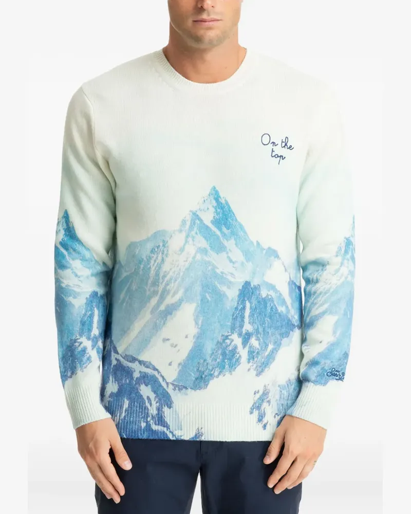 MC2 Saint Barth Pullover mit Gebirgsprint - Blau Blau