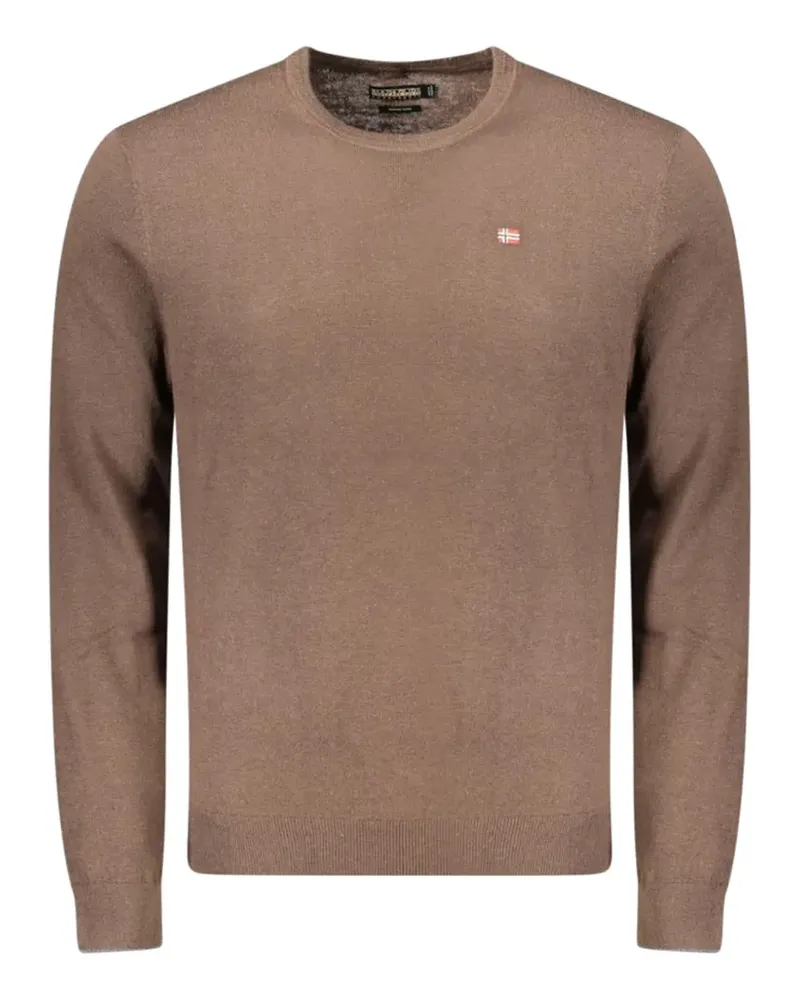 Napapijri Damavand Pullover mit Logo-Patch - Braun Braun