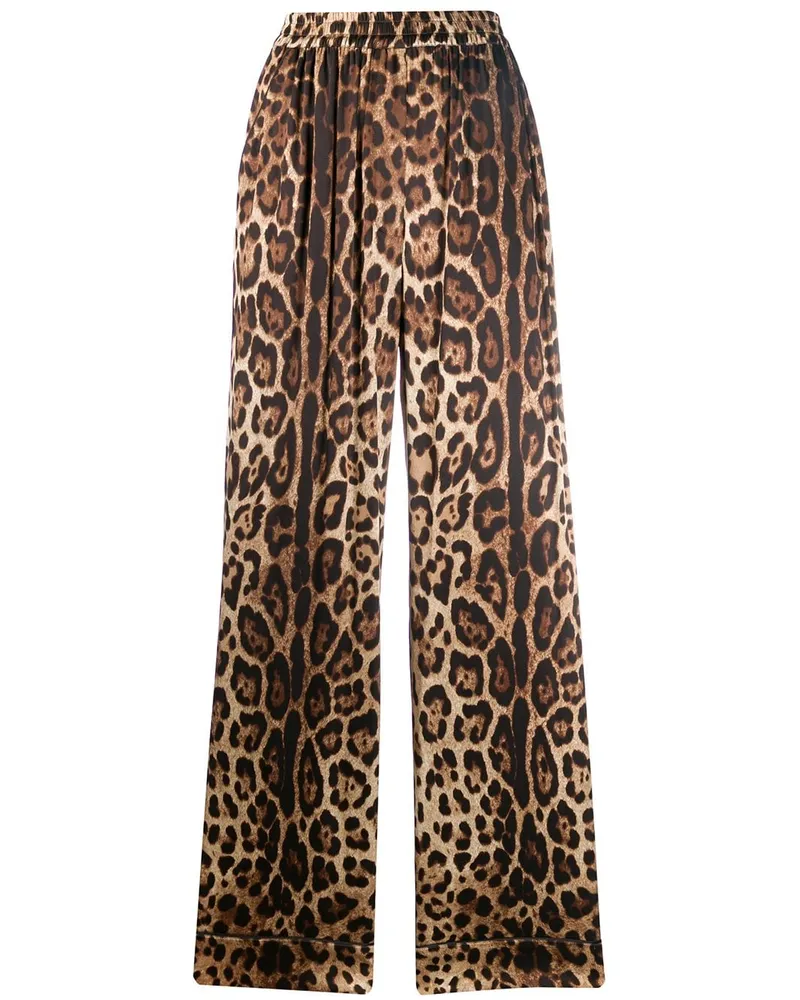 Dolce & Gabbana Hose mit Leoparden-Print - Nude Nude