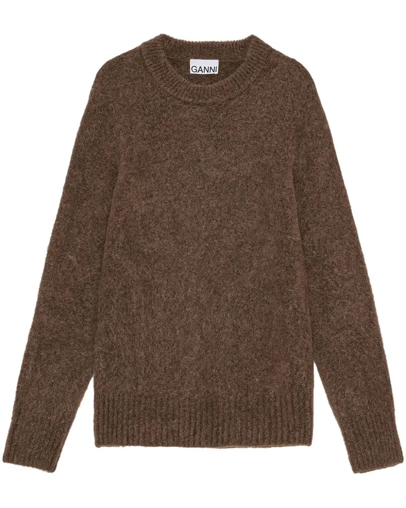 Ganni Gebürsteter Pullover - Braun Braun