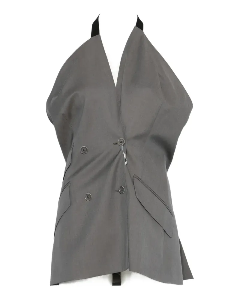 Max Mara Cali sleeveless waistcoat - Grau Grau
