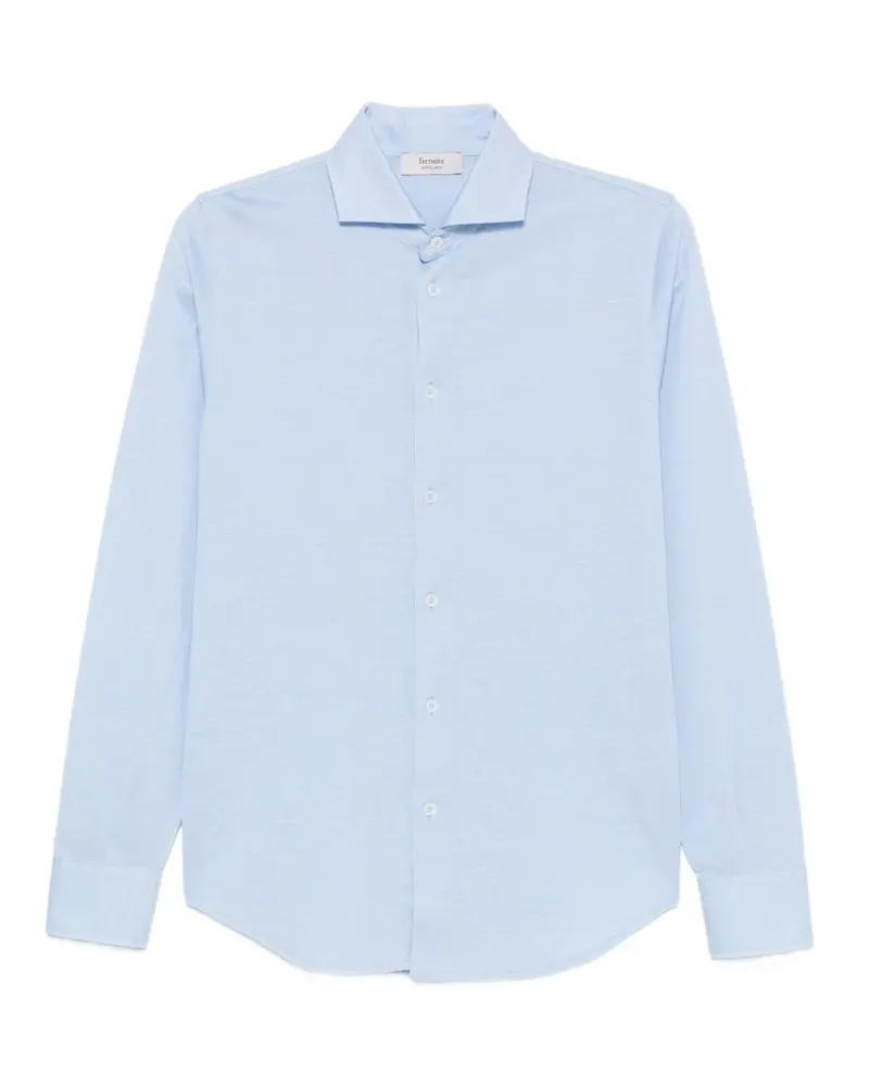 Ferrante pique long-sleeve shirt - Blau Blau
