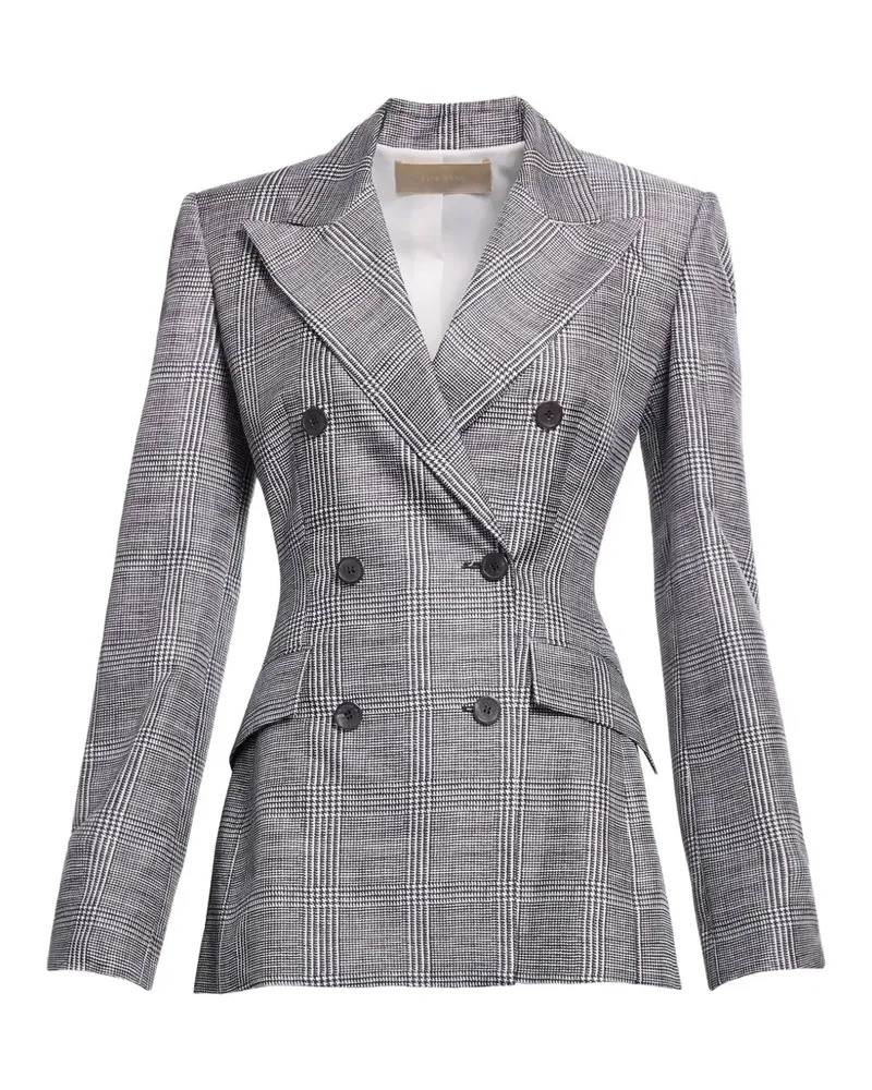 Elie Saab Blazer mit Prince of Wales-Karomuster - Grau Grau