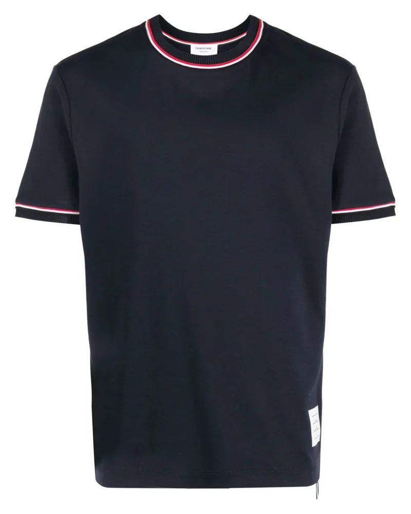 Thom Browne T-Shirt mit Streifendetail - Blau Blau