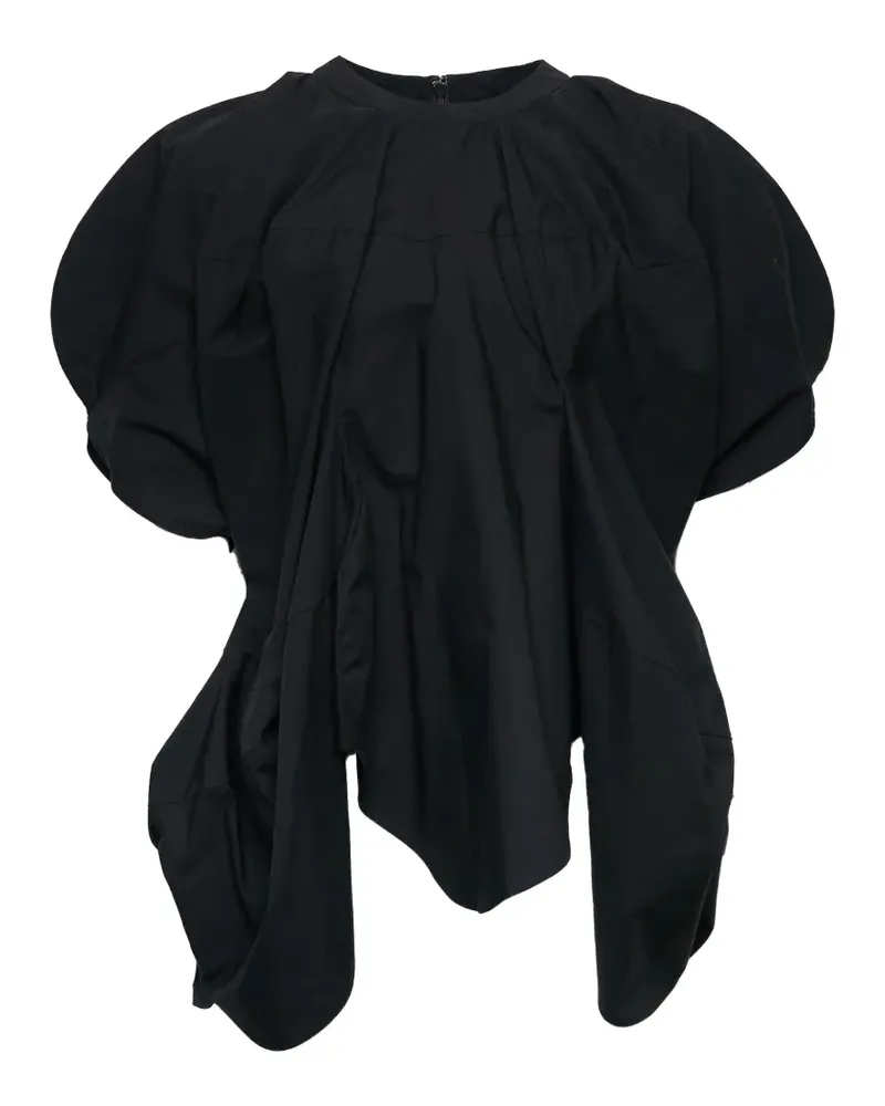 ENFÖLD Alien draped-sleeve top - Schwarz Schwarz