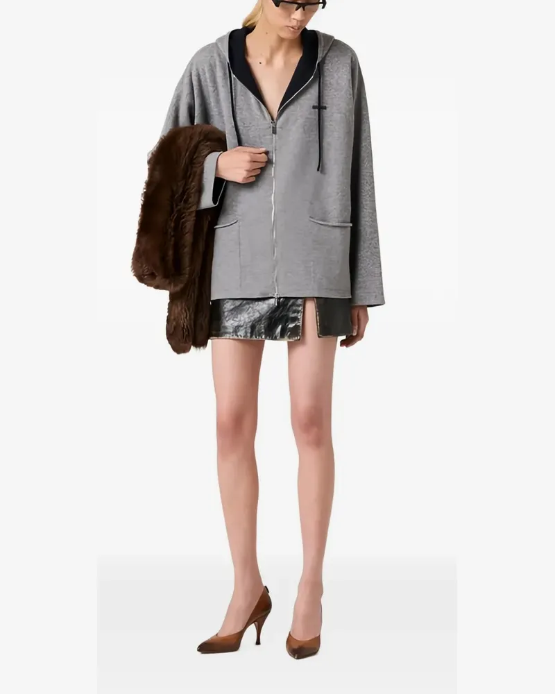 Miu Miu Minirock aus Leder - Schwarz Schwarz