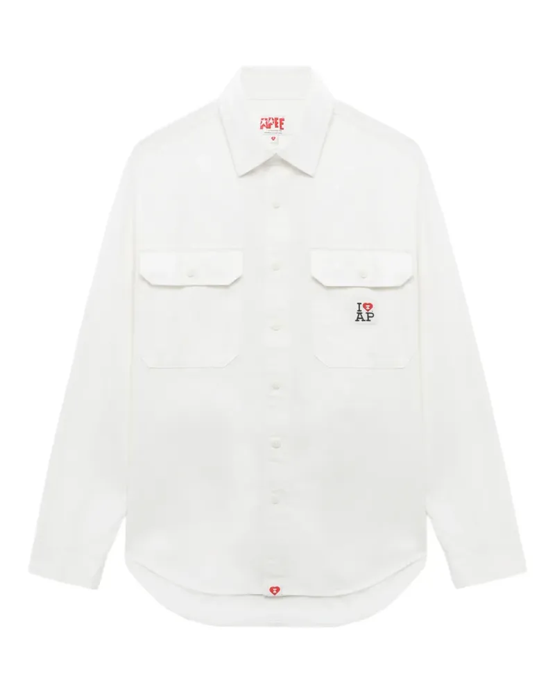 BAPE Heart Pocket T-Shirt - Weiß Weiß