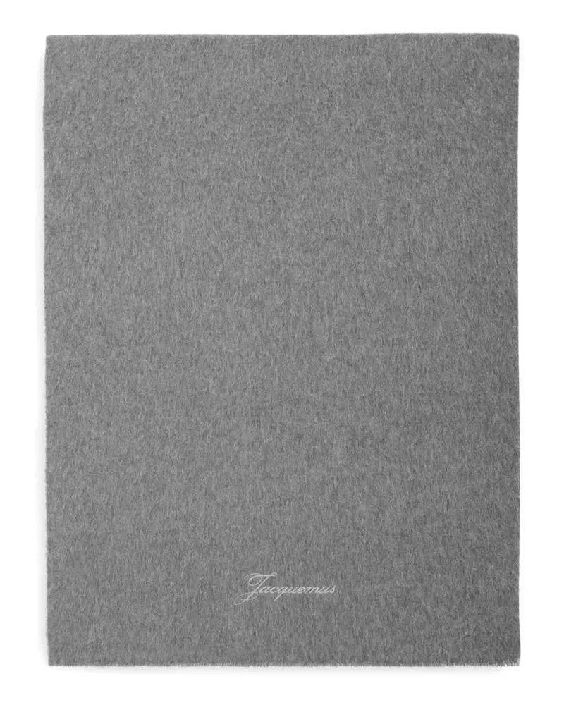 Jacquemus Tailleur embroidered-logo scarf - Grau Grau