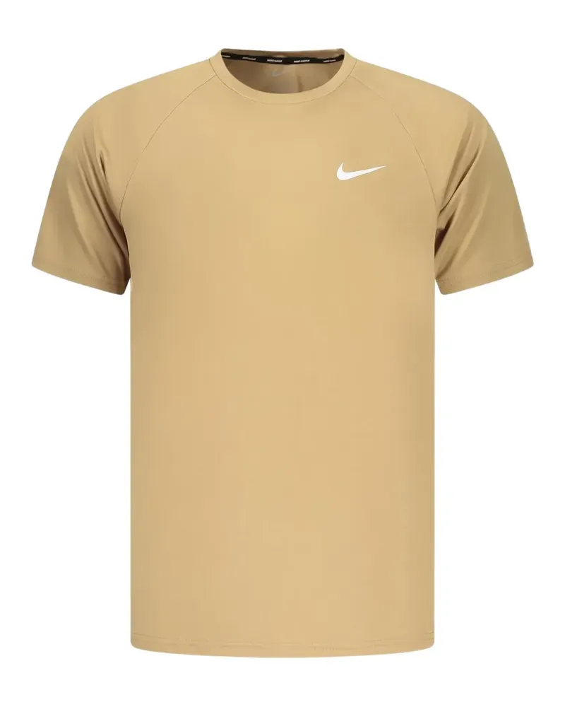 Nike Swim Hydroguard Essential T-Shirt mit Logo-Print - Nude Nude