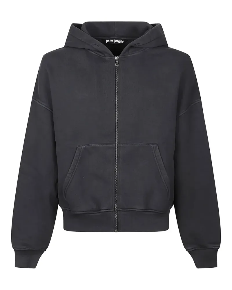 Palm Angels Hoodie mit Reißverschluss - Schwarz Schwarz