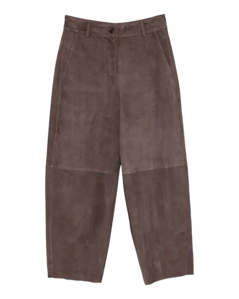 VIA MASINI 80 panelled wide-leg trousers - Braun Braun