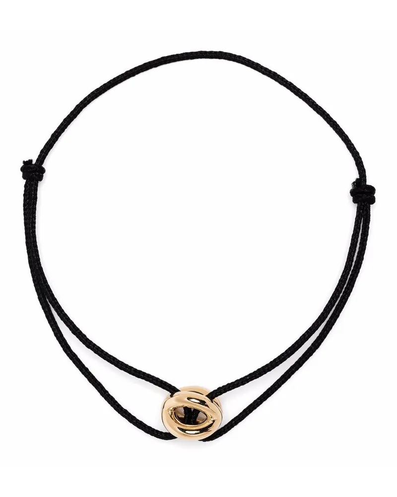 Le Gramme Kordelarmband mit 18kt Gelbgoldschild Gold