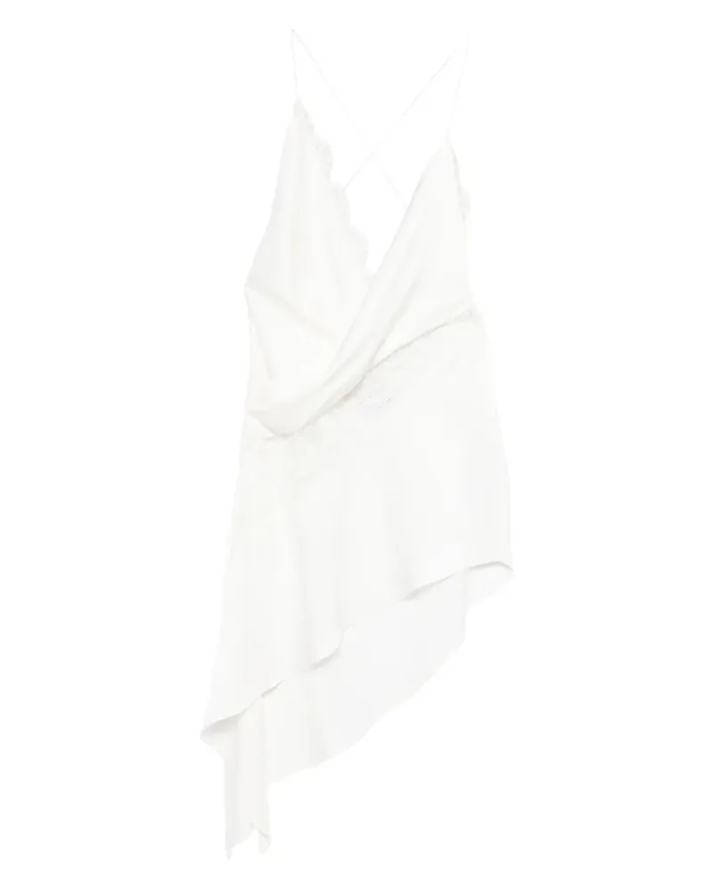 Alex Perry lace asymmetric mini dress - Weiß Weiß