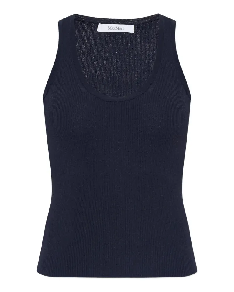 Max Mara Geripptes Editta Strick-Tanktop - Blau Blau