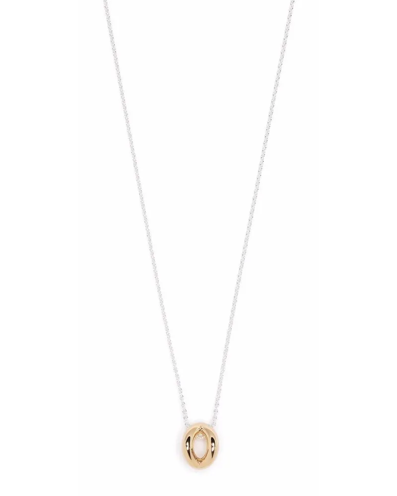 Le Gramme Halskette mit 18kt Gelbgoldanhänger - Silber Silber