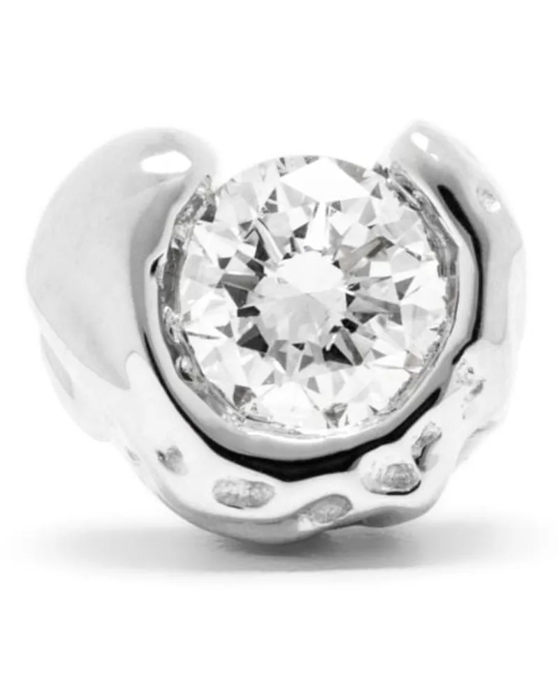 Maria Black 14kt Weißgoldohrstecker mit Diamant - Silber Silber