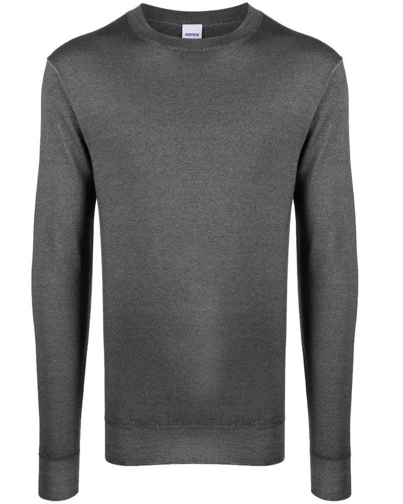 ASPESI Melierter Pullover - Grau Grau