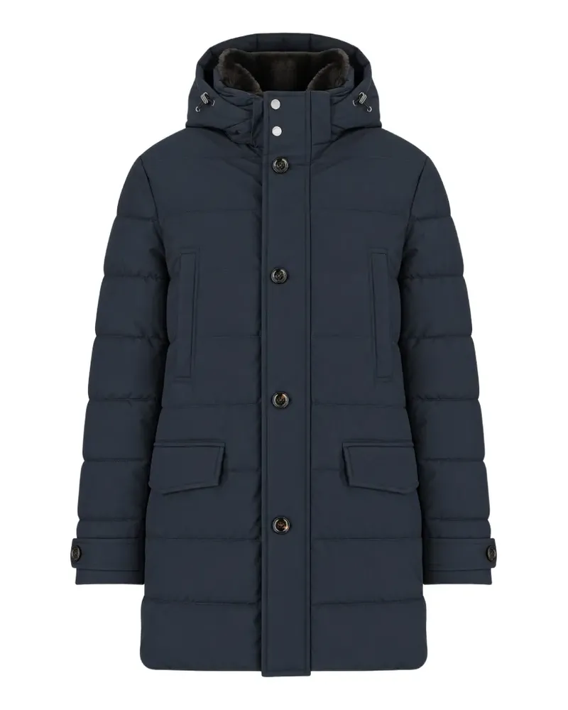 MOORER Gesteppte Kapuzenjacke - Blau Blau