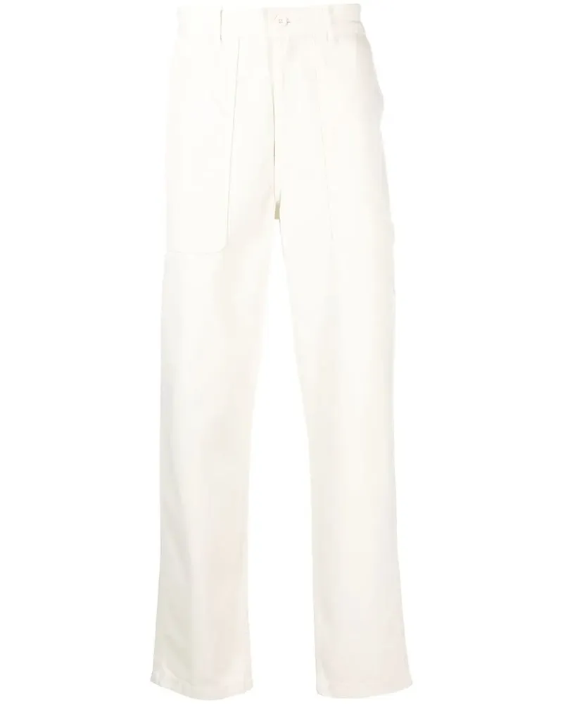 Palmes Broom Straight-Leg-Hose - Weiß Weiß
