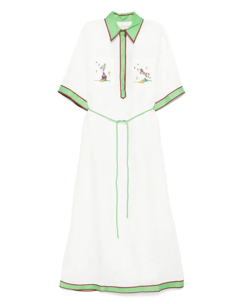 ALEMAIS Kleid aus Leinen - Weiß Weiß