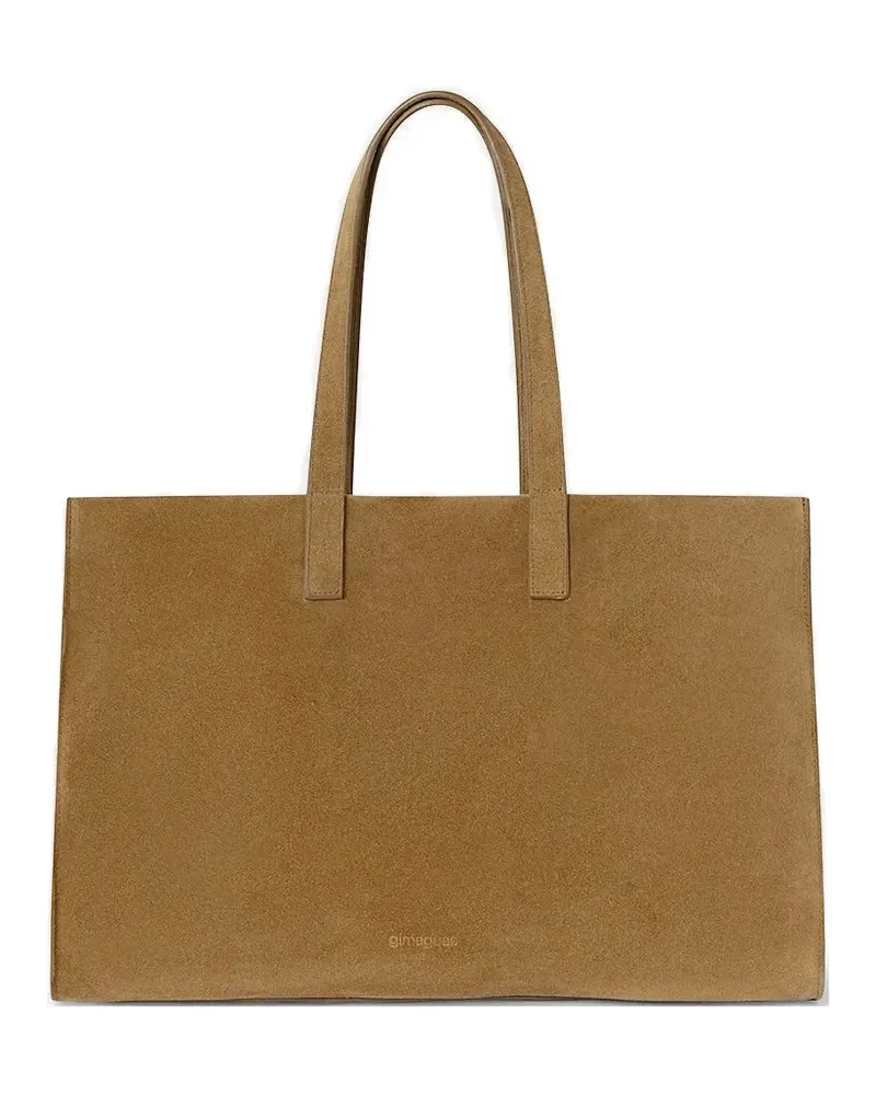 GIMAGUAS large leather shopper bag - Nude Nude