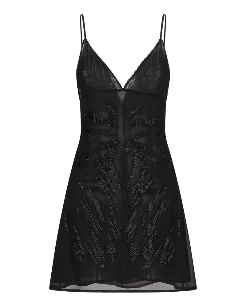 Blumarine embroidered lace mini dress - Schwarz Schwarz