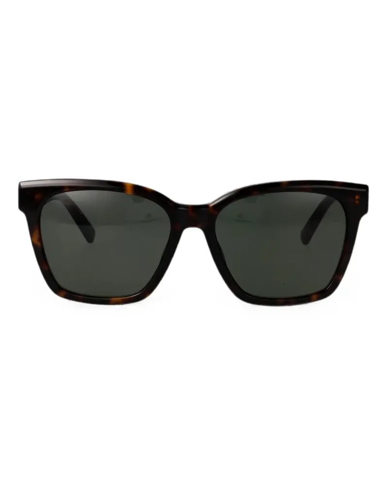Saint Laurent Eckige Sonnenbrille in Schildpattoptik - Braun Braun