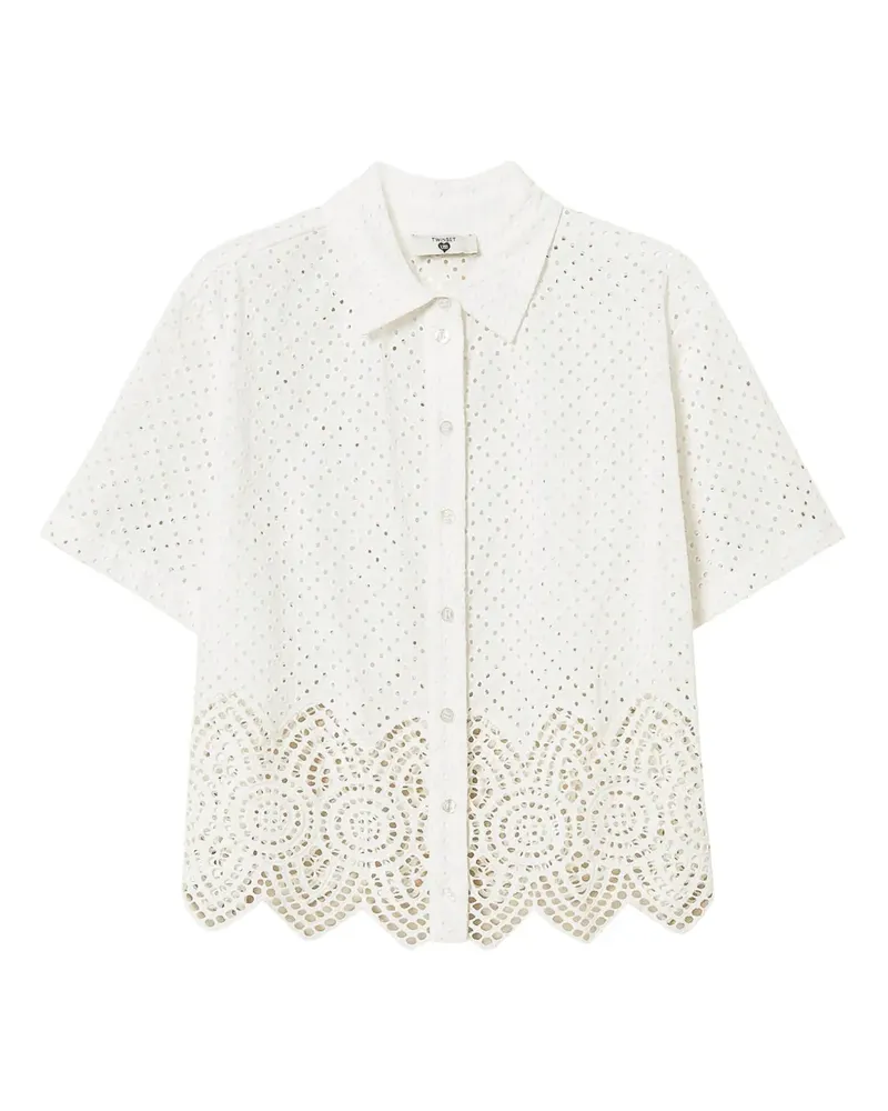 Twin-Set Hemd mit Cut-Outs - Weiß Weiß