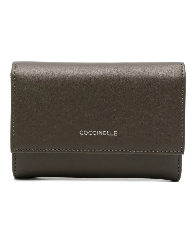 Coccinelle logo-lettering foldover wallet - Braun Braun