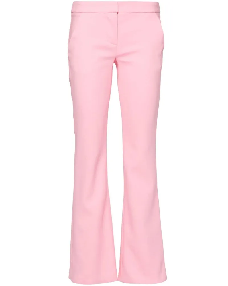 Balmain Halbhohe Schlaghose aus Krepp - Rosa Rosa
