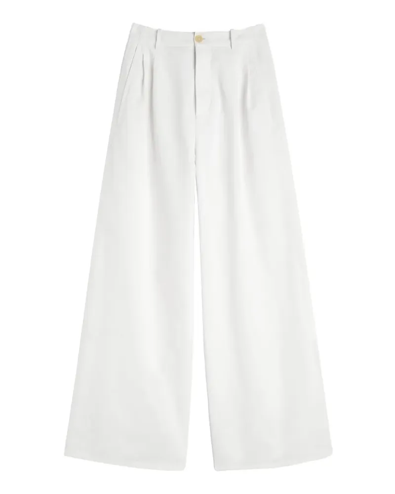 Jil Sander Hose mit Bundfalten - Weiß Weiß