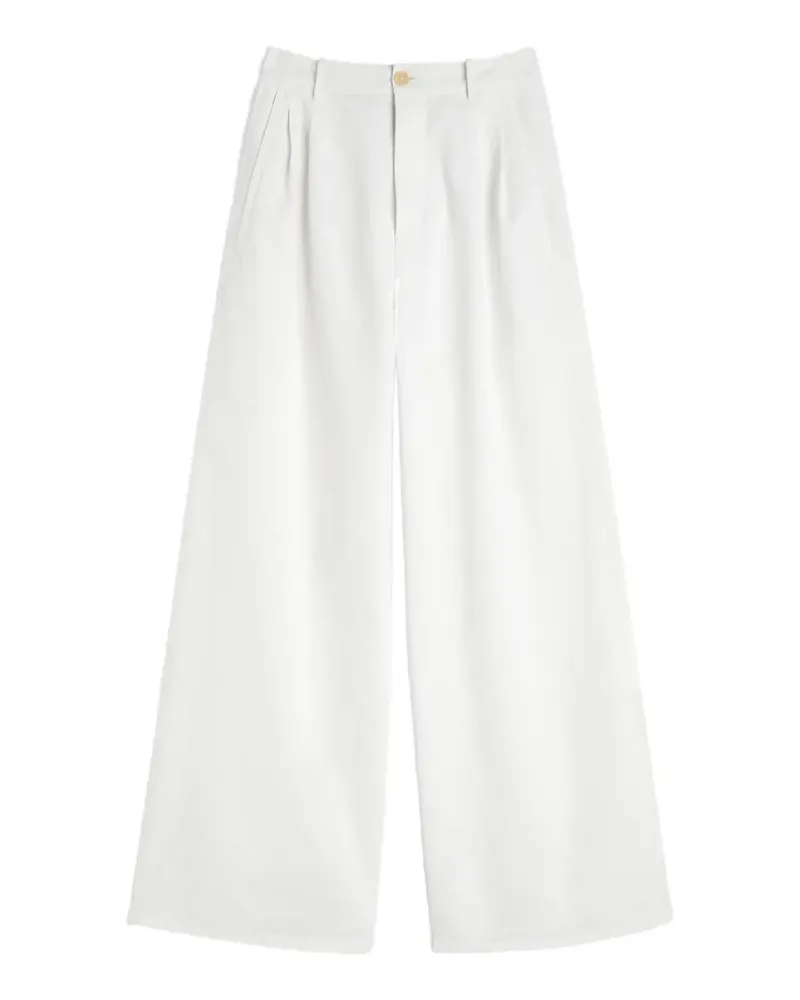 Jil Sander Hose mit Bundfalten - Weiß Weiß