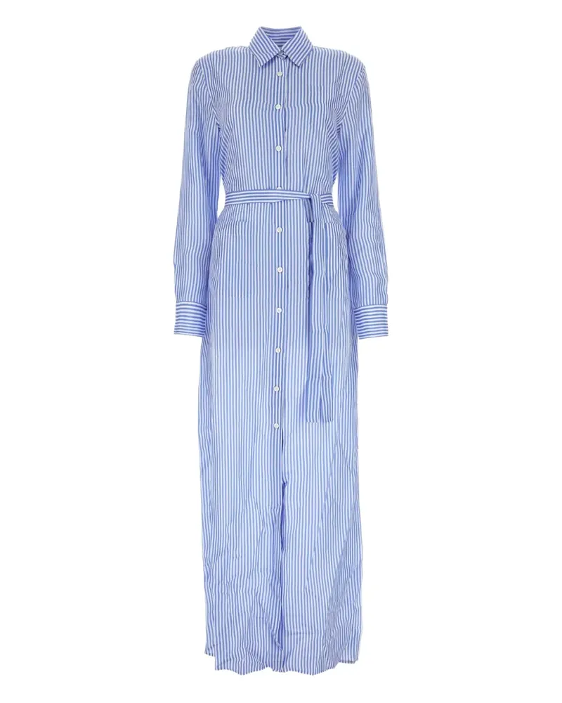 Prada Gestreiftes Maxikleid - Blau Blau