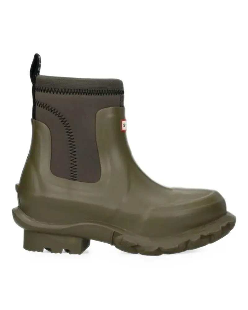 Hunter logo-patch slip-on boots - Grün Grün